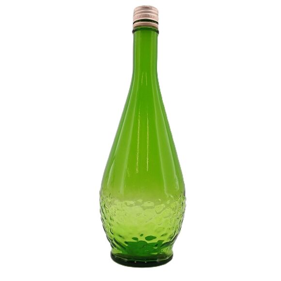 Metal Wine Rack Grape Vine Design Table Counter Holder w/ Green Bottle - Picture 7 of 16